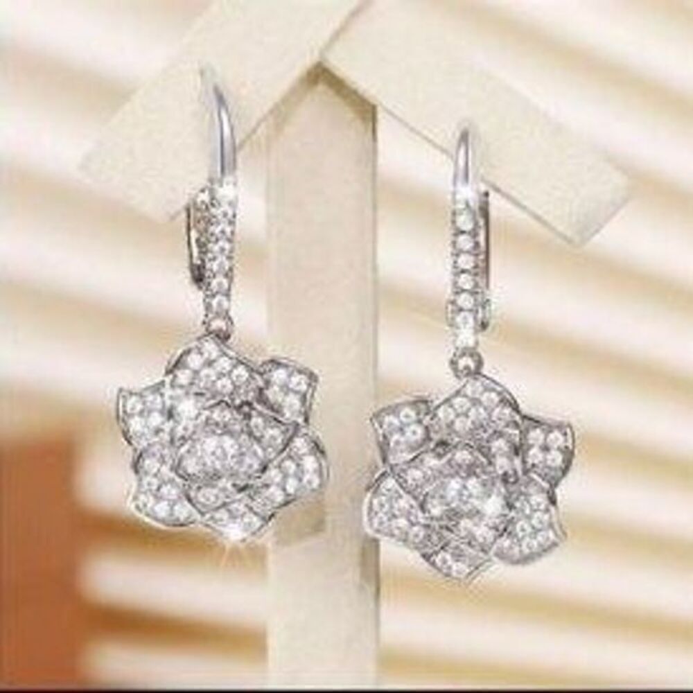 Sterling Silver Cubic Zirconia Earrings - Picture 6 of 8